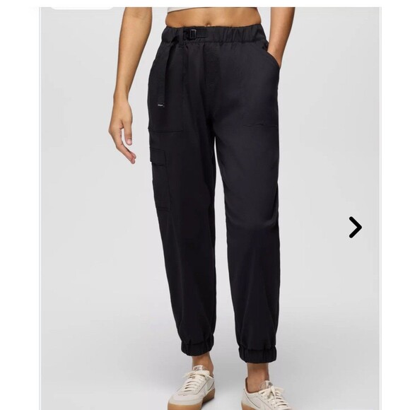 Prana Stretch Zion E-Waist Jogger Womens XXL Black Elastic Waist & Cuff Stretch - Picture 1 of 16